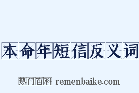 本命年短信反义词是什么意思的图片